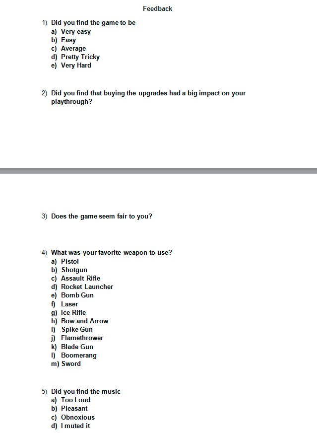 Rough Draft of Survey